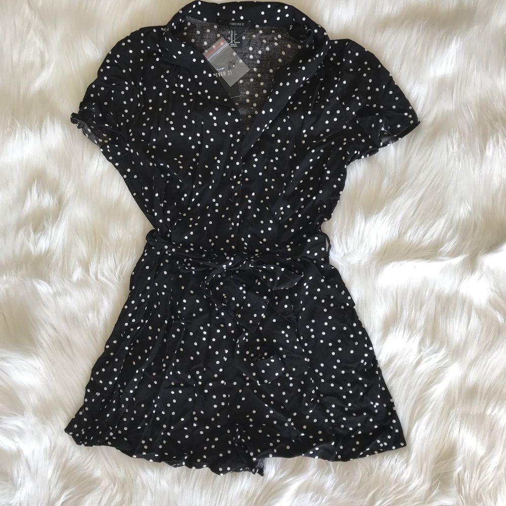 Forever 21 Polka Dot Romper size Small NEW W TAGS!
